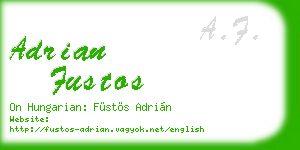 adrian fustos business card